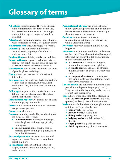 Excel Advanced Skills Grammar and Punctuation Workbook Year 2 | Pascal ...