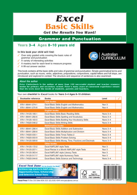 Excel Basic Skills Grammar and Punctuation Years 3Ã¢â‚¬â€œ4 | Pascal Press