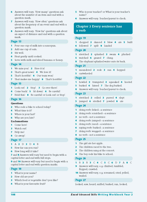 Excel Advanced Skills Writing Workbook Year 2 | Pascal Press