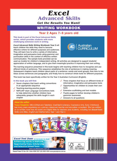 Excel Advanced Skills Writing Workbook Year 2 | Pascal Press