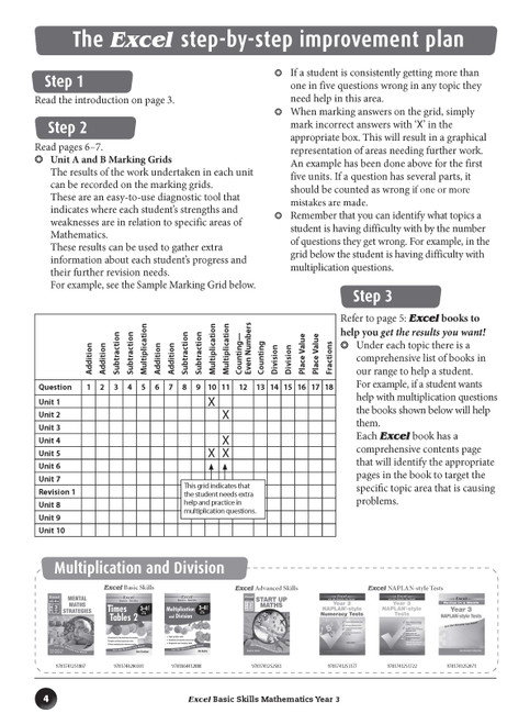 Excel Basic Skills Mathematics Year 3 | Pascal Press