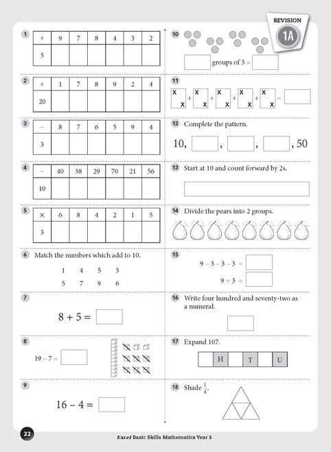 Excel Basic Skills Mathematics Year 3 | Pascal Press