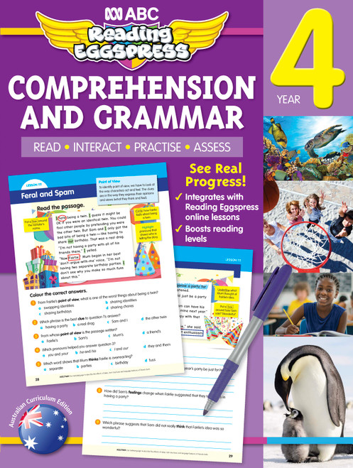 ABC Reading Eggspress - Comprehension and Grammar Workbook - Year 4