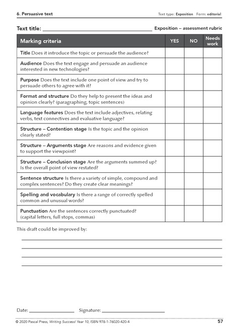 Writing Success! Year 10 Workbook