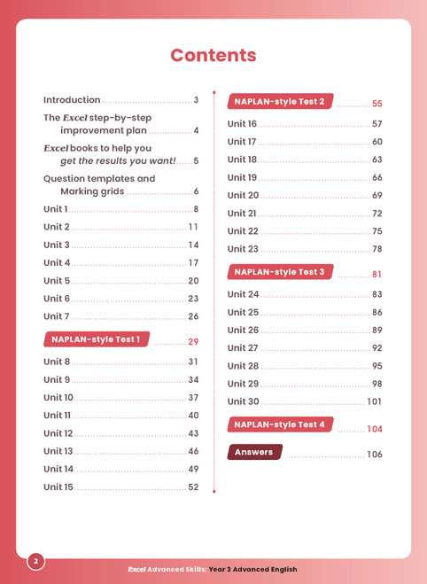 Excel Advanced Skills - Advanced English Workbook Year 3 | Pascal Press