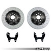 2-Piece Floating Rear Brake Rotor 350mm Upgrade for MQB VW & Audi, Black Brackets