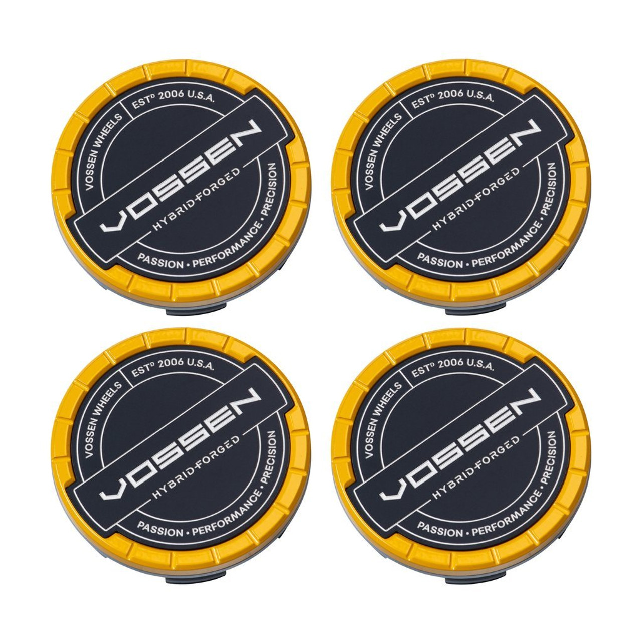 Vossen Hybrid Forged Billet Sport Cap Set For VF & HF Series Wheels (Canary Yellow)