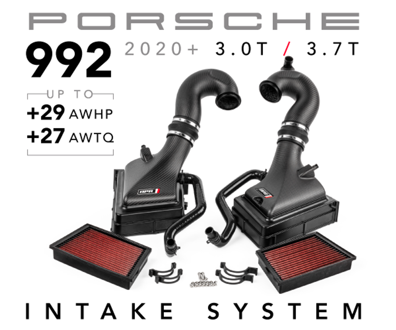APR CARBON FIBER INTAKE SYSTEM WITH TURBO INLET PIPES - PORSCHE 911 (992) 3.0T/3.7T