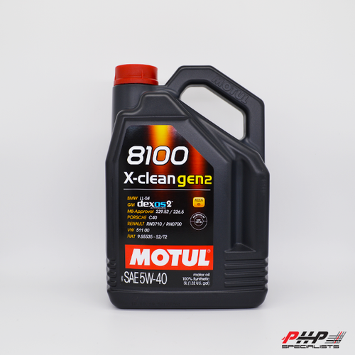 Motul 8100 X-CLEAN Gen 2 5W40 1 Liter | Synthetic Motor Oil