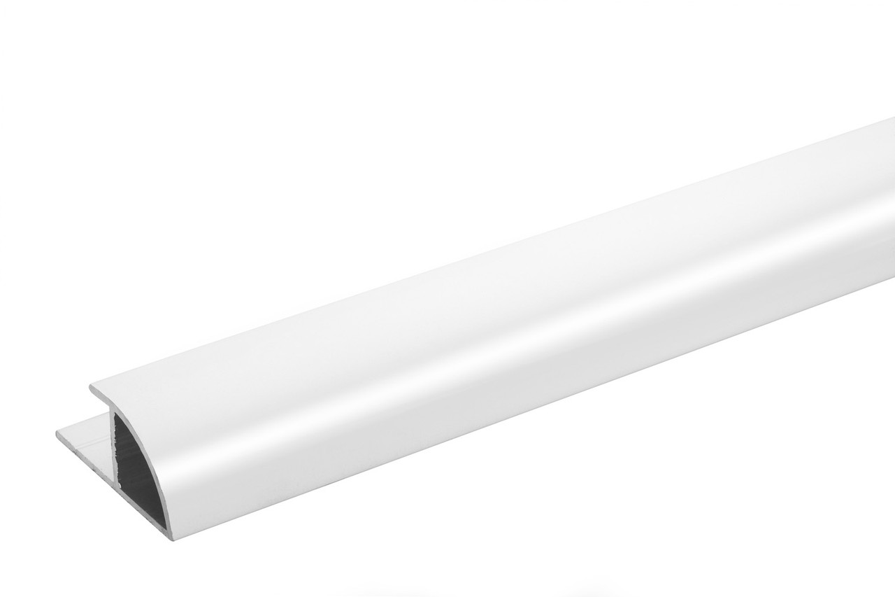 Showerwall Quadrant End Cap - White Gloss