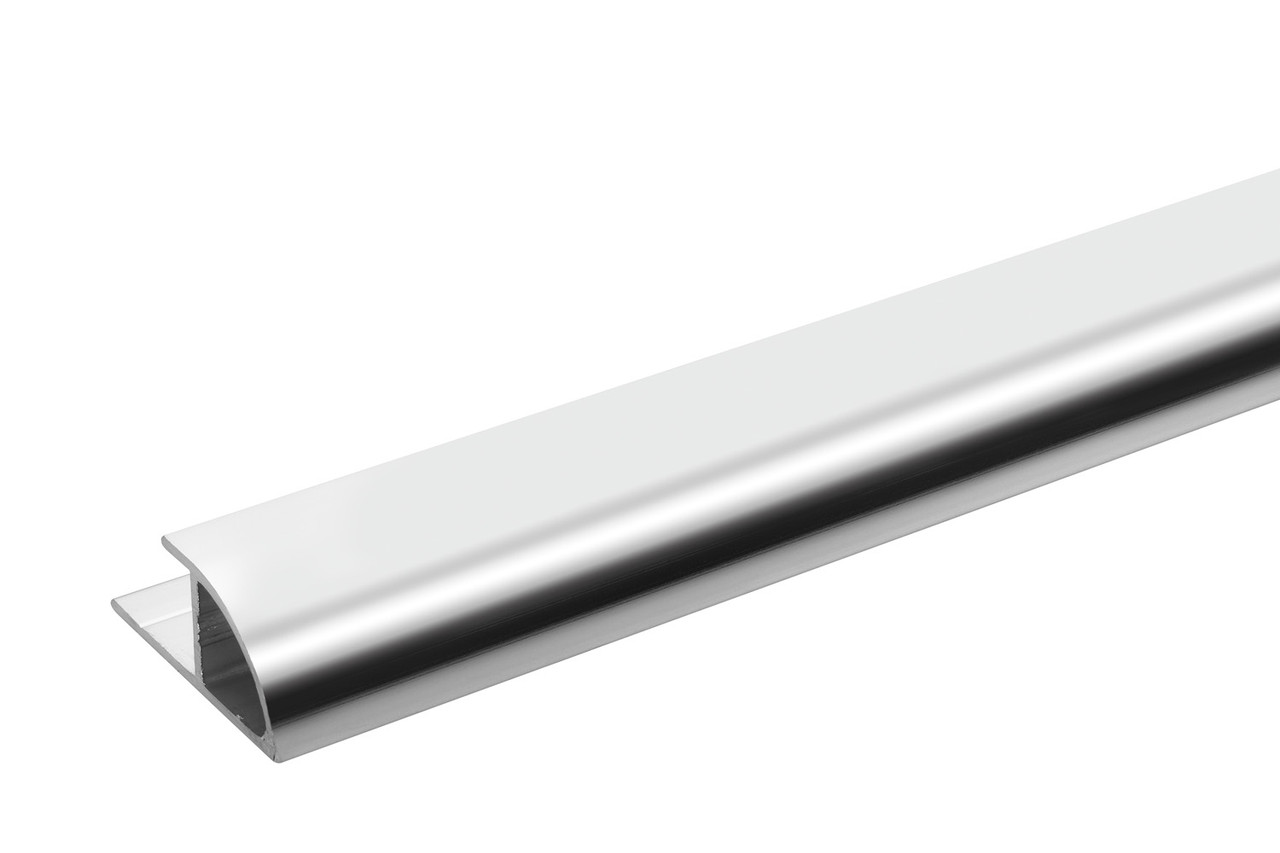 Showerwall Quadrant End Cap - Bright Silver