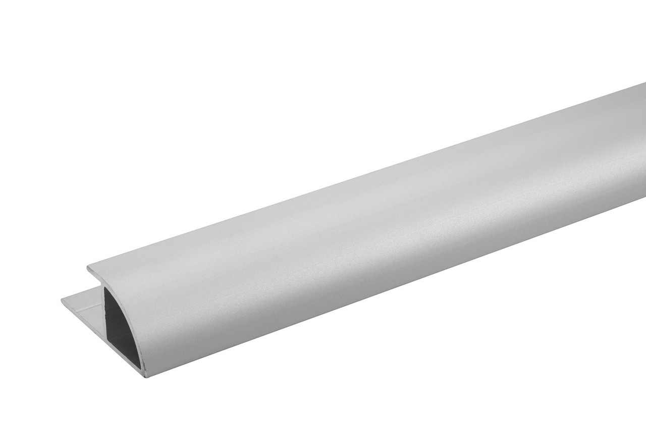 Showerwall Quadrant End Cap - Satin Silver