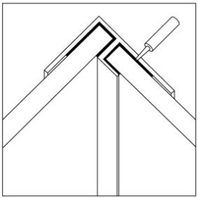 Showerwall Panel External Corner Trim - 2450mm