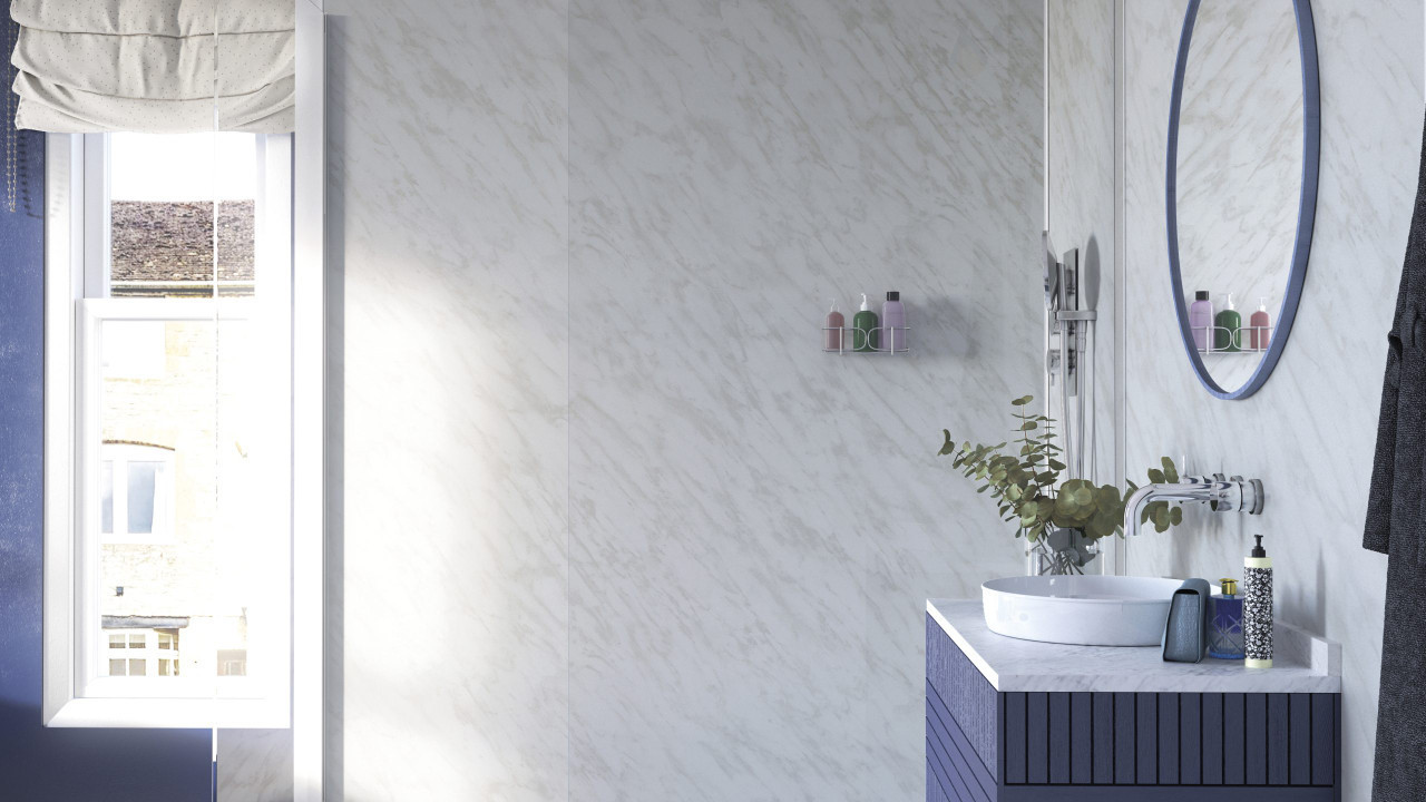 Showerwall Carrara Marble