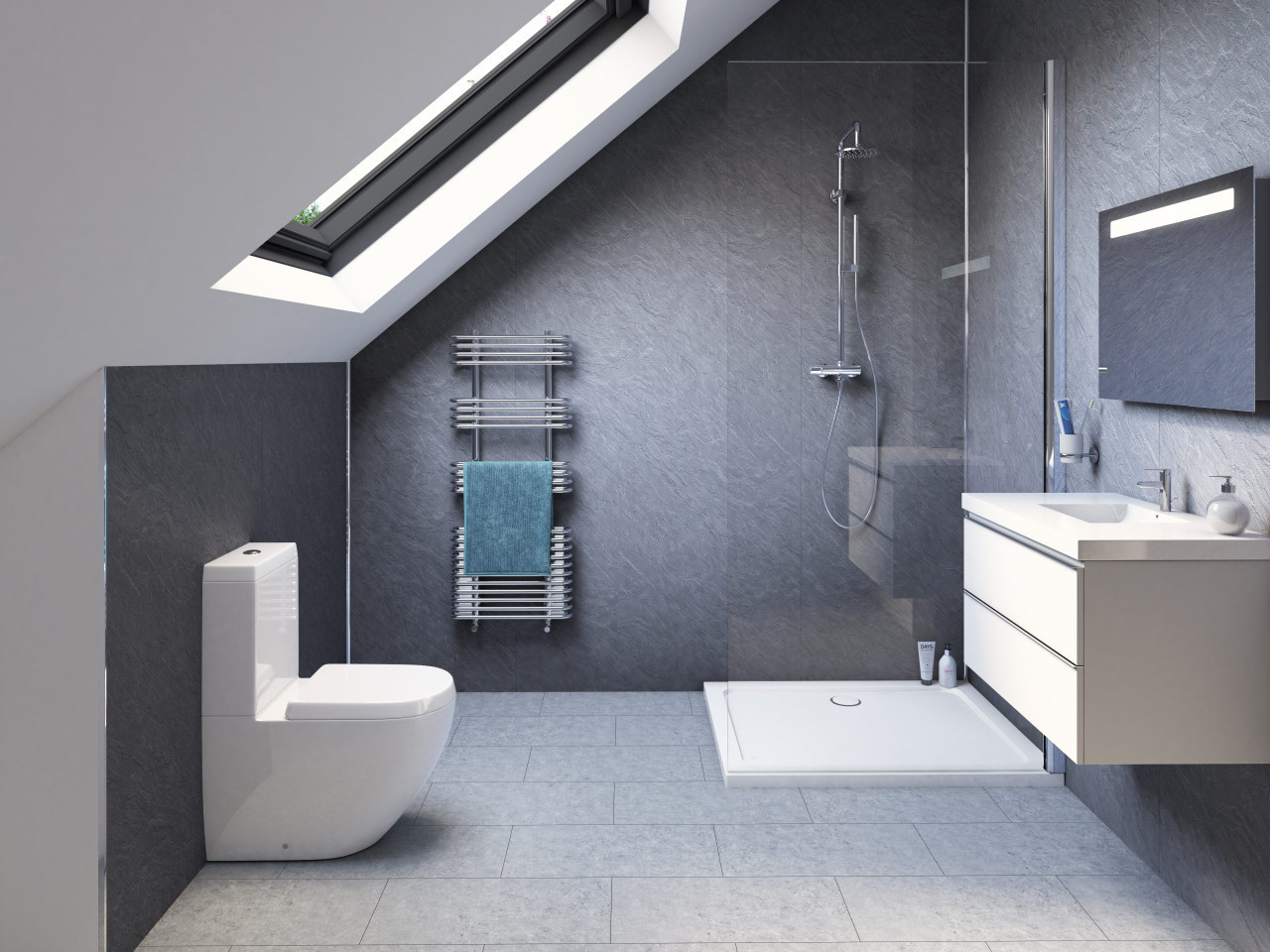 Showerwall Slate Grey