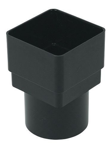 Floplast RDS2 Square to Round Downpipe Adaptor Black