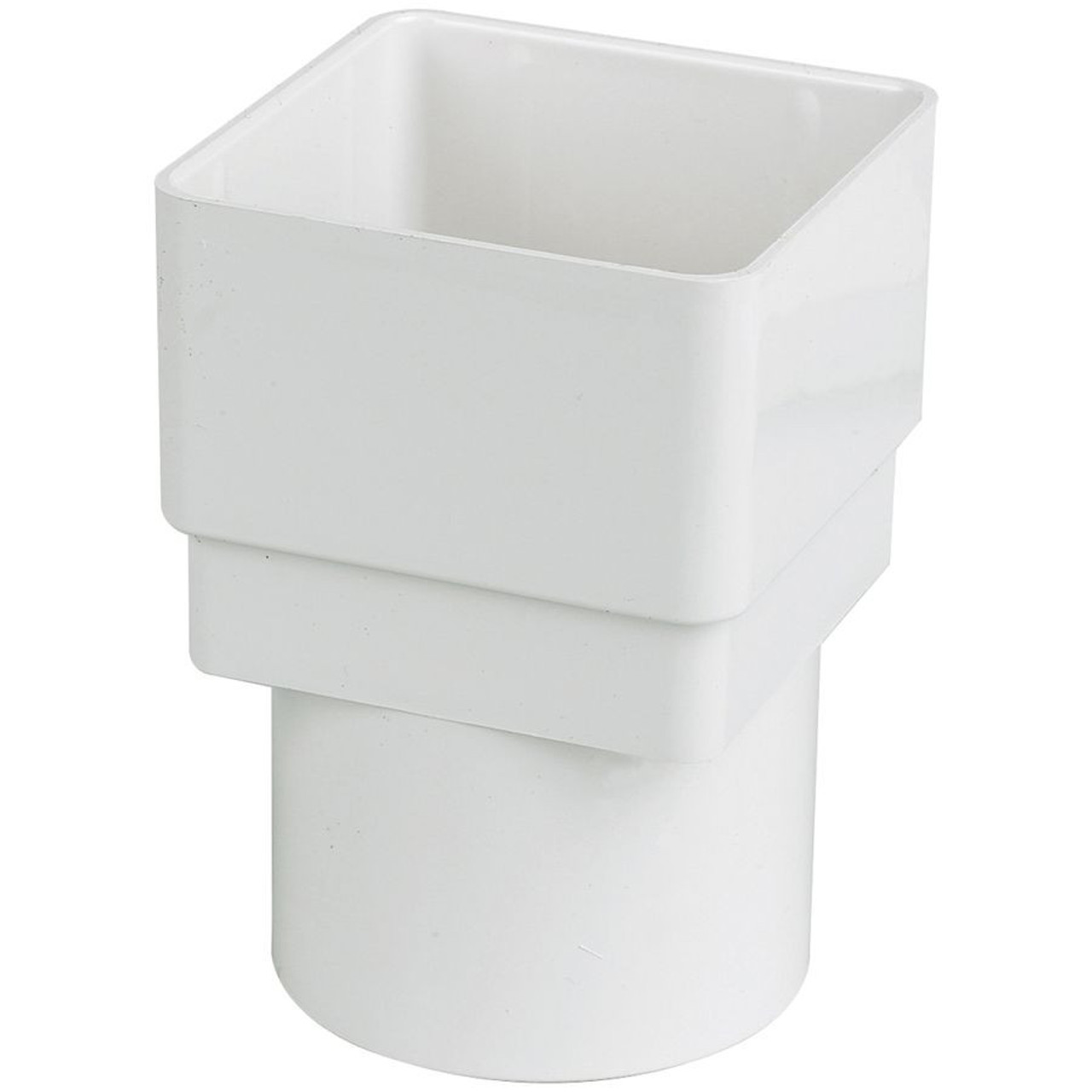 Floplast RDS2 Square to Round Downpipe Adaptor White