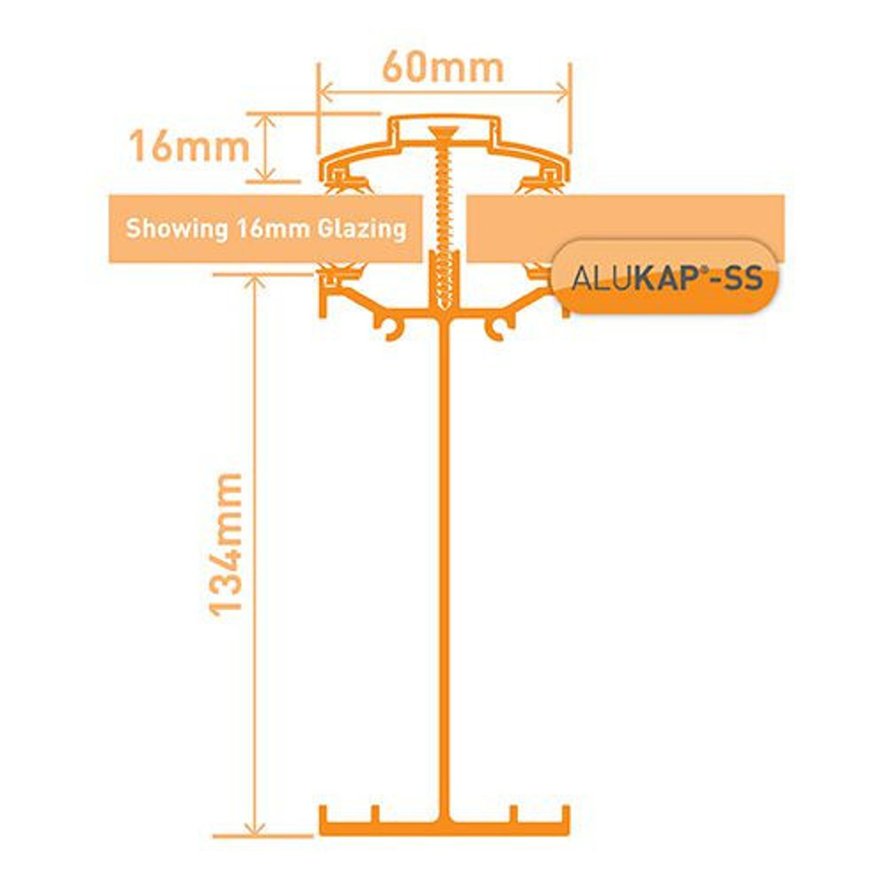 Alukap-SS High Span Bar 4.8m White