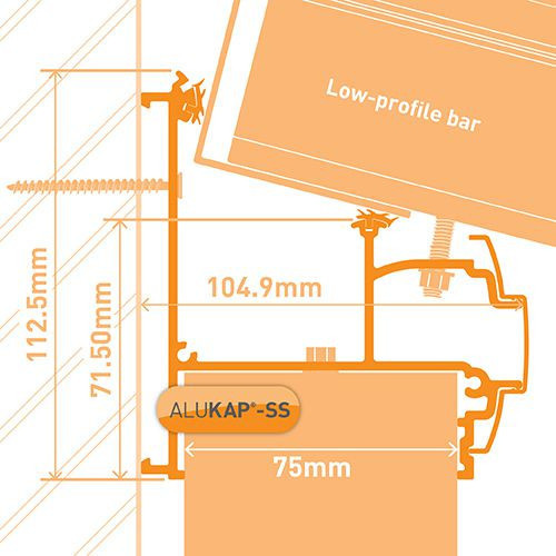 Alukap-SS Wall and Eaves Beam 3.0m White