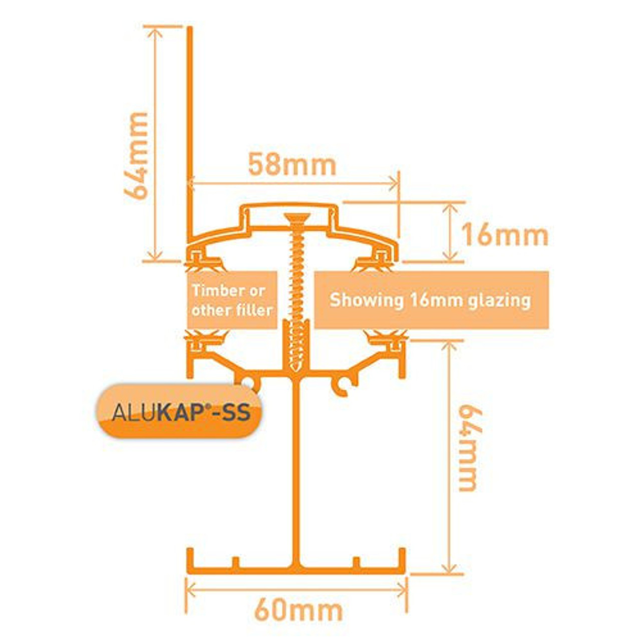 Alukap-SS Low Profile Wall Bar 3.0m White
