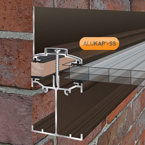 Alukap-SS Low Profile Wall Bar 3.0m Brown