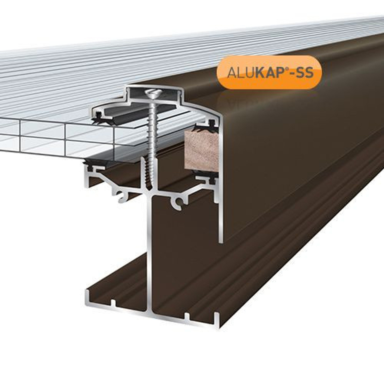 Alukap-SS Low Profile Gable Bar 3.0m Brown