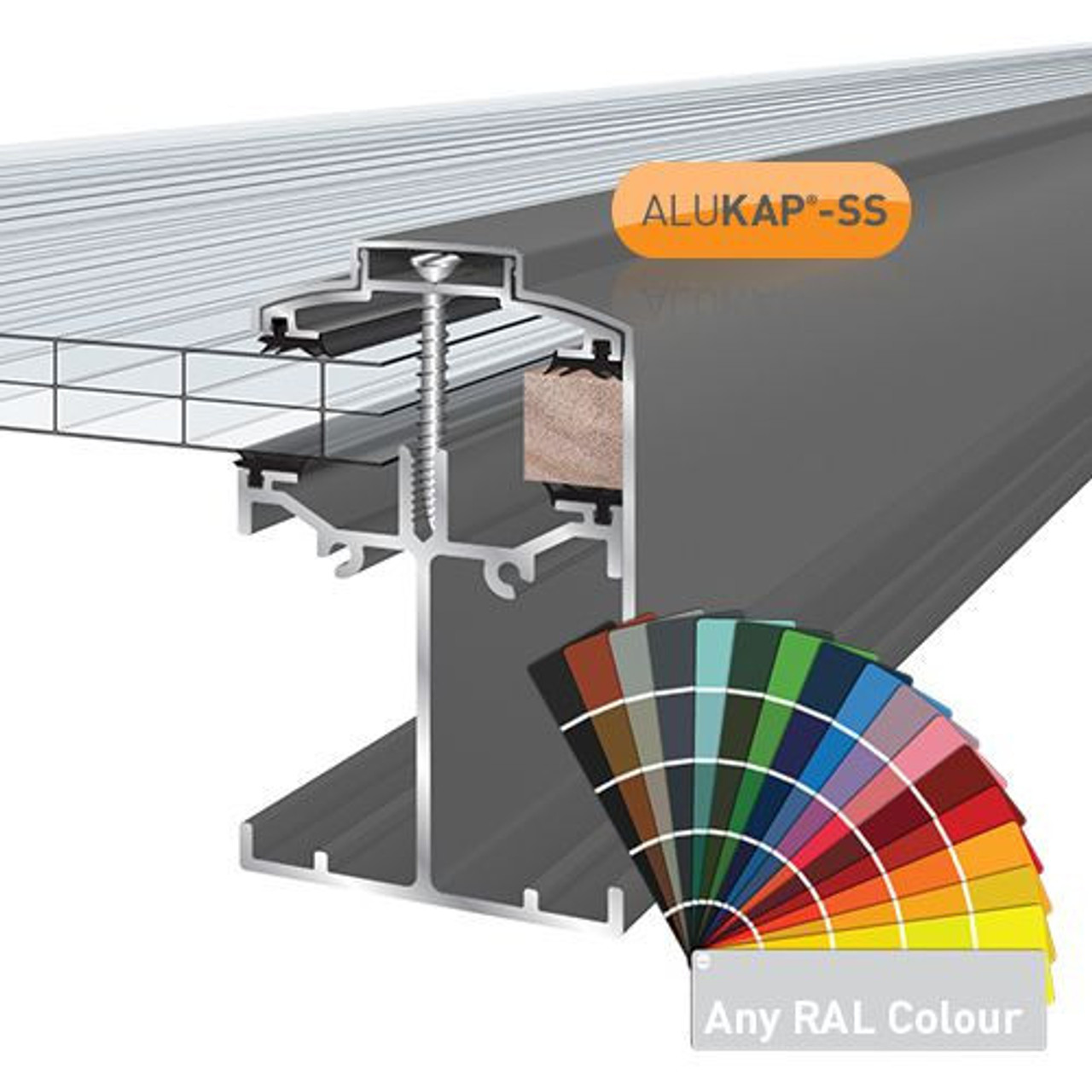 Alukap-SS Low Profile Gable Bar 4.8m PC