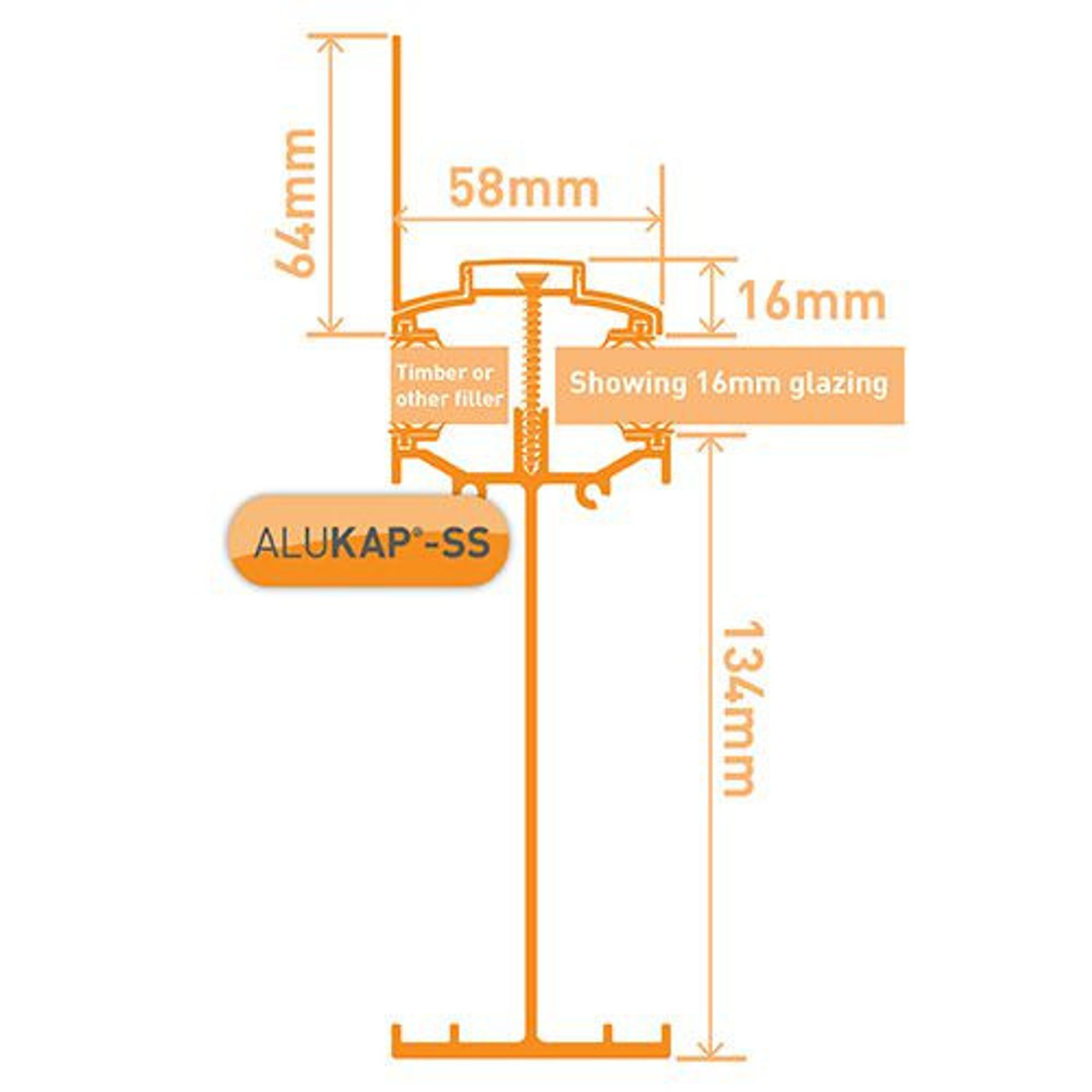 Alukap-SS High Span Wall Bar 4.8m White