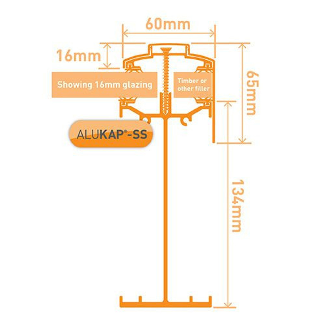 Alukap-SS High Span Gable Bar 3.0m Brown