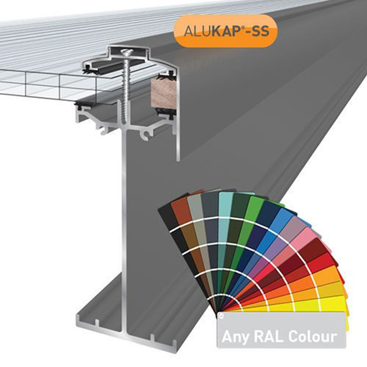Alukap-SS High Span Gable Bar 4.8m PC