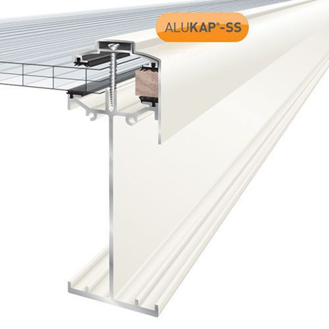 Alukap-SS High Span Gable Bar 6.0m White