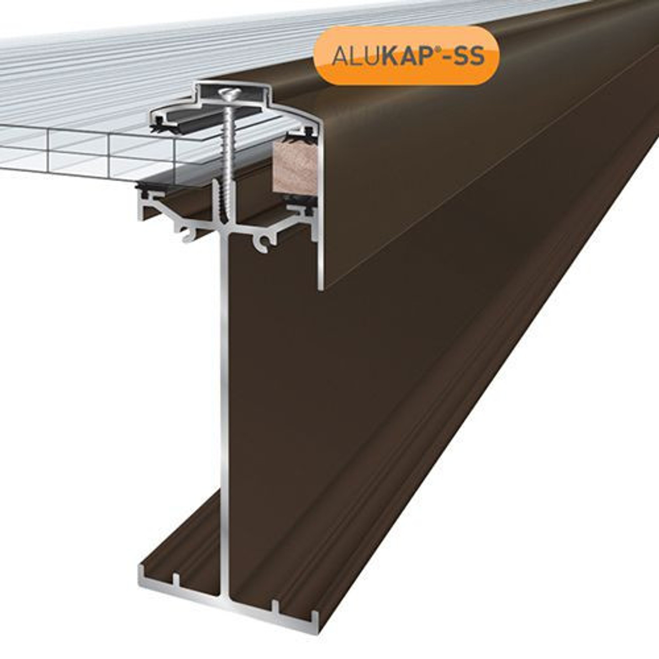 Alukap-SS High Span Gable Bar 6.0m Brown