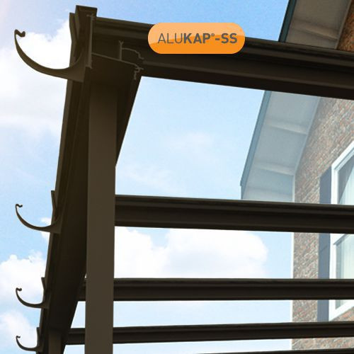 Alukap-SS Complete post and bracket kit 3000mm Brown
