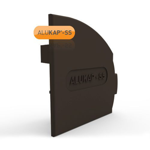 Alukap-SS Wall and Eaves Beam Endcap RH Brown