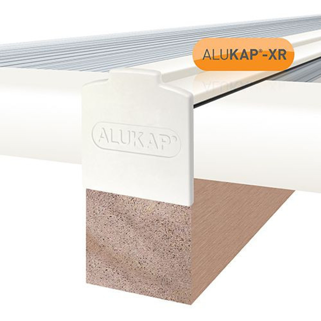 Alukap-XR 16mmEnd Stop Bar 4.8m White