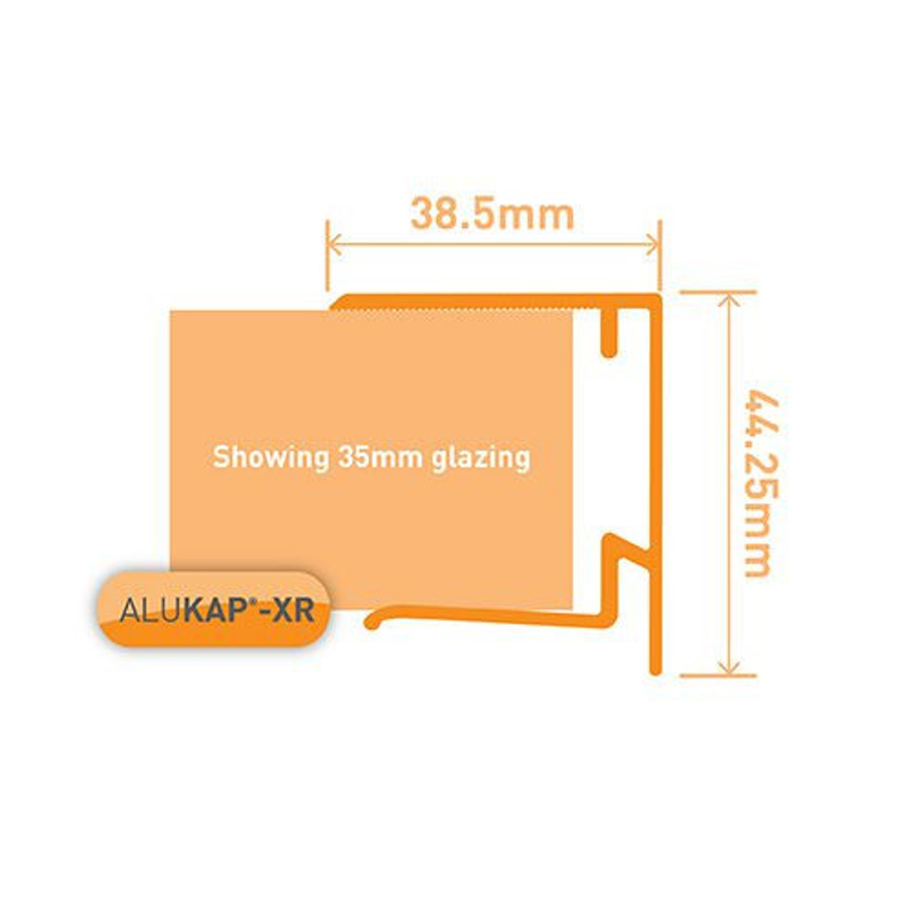 Alukap-XR 35mm End Stop Bar 3m White