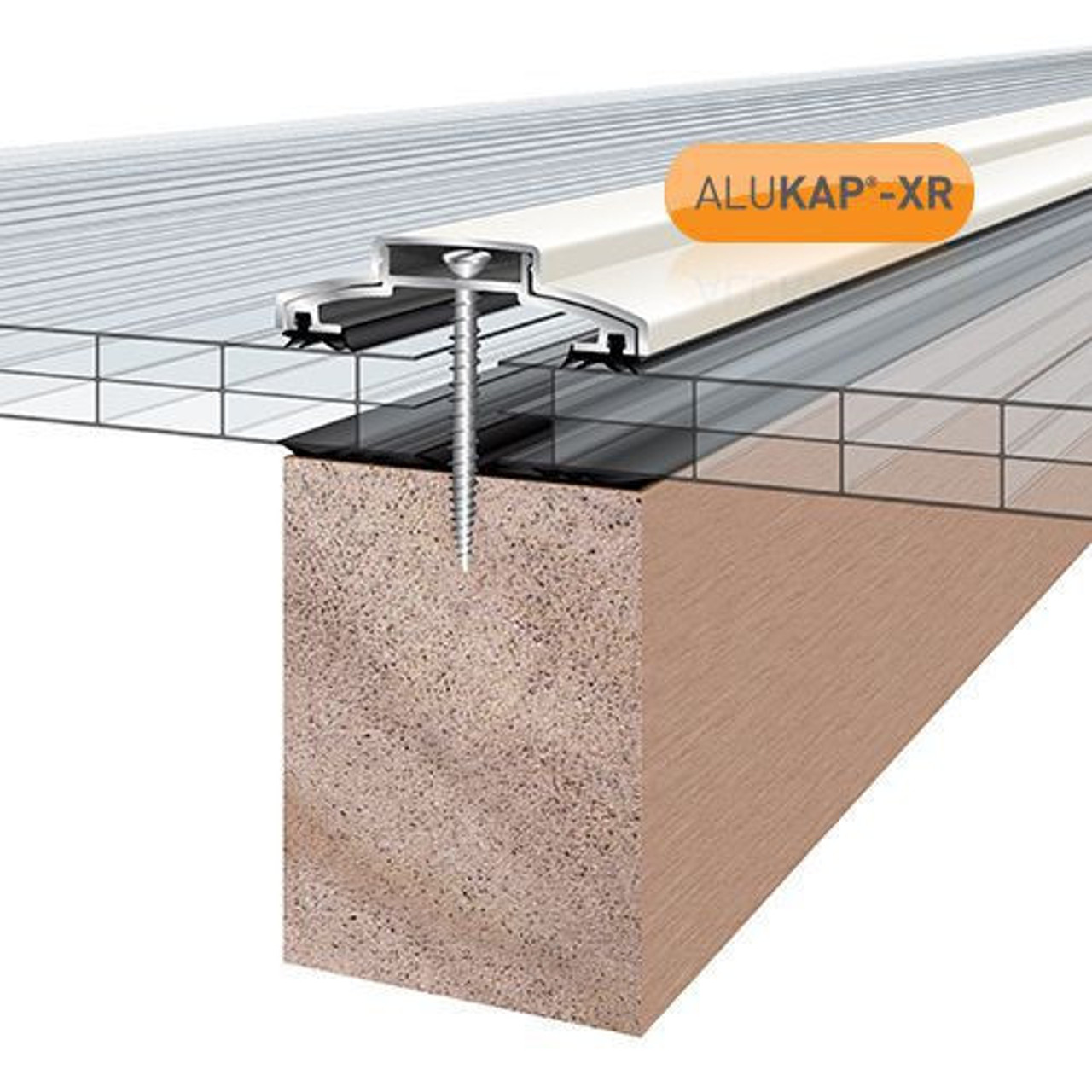Alukap-XR 60mm Bar 4.8m No RG WH Alu E/Cap