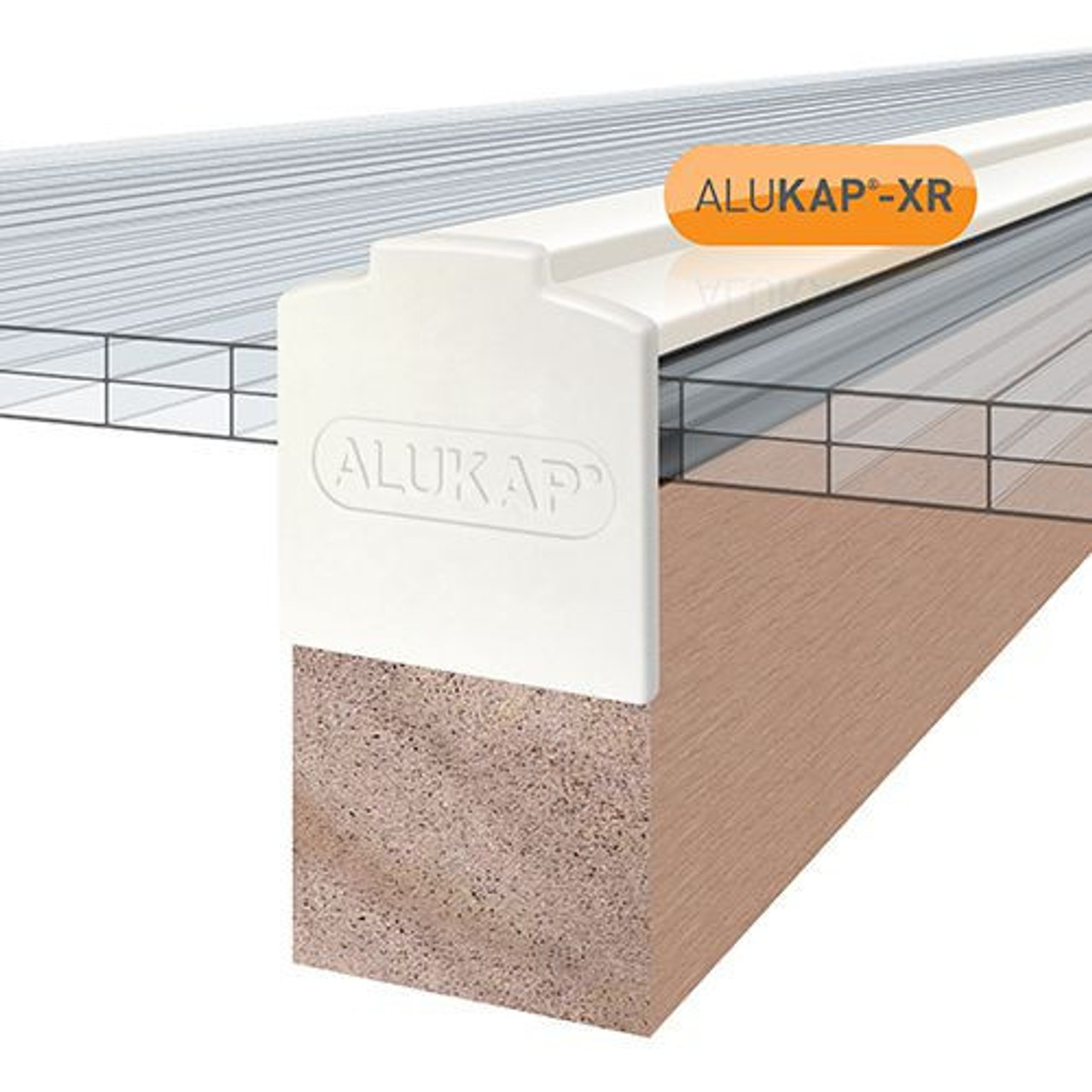 Alukap-XR 60mm Bar 4.8m No RG WH Alu E/Cap