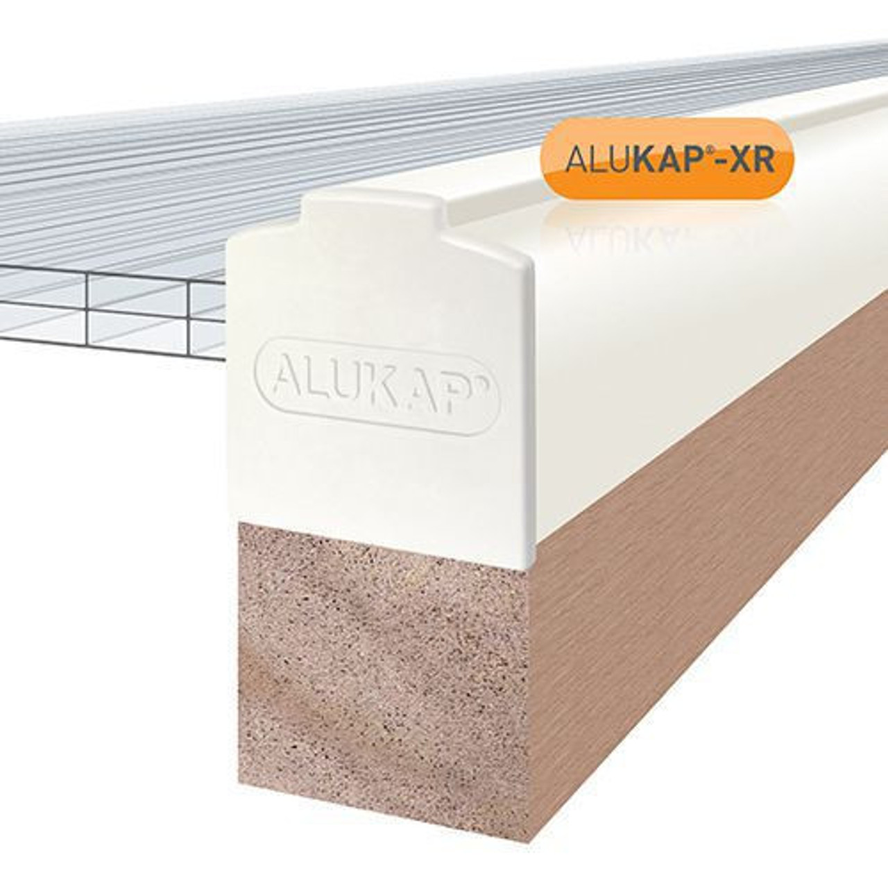 Alukap-XR 60mm Gable Bar 4.8m  No RG WH Alu E/Cap