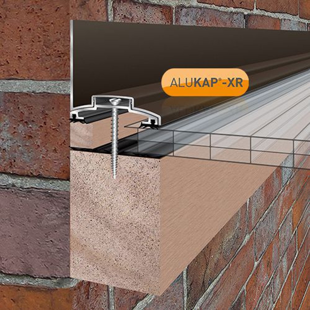 Alukap-XR 60mm Wall Bar 3.0m  No RG BR Alu E/Cap