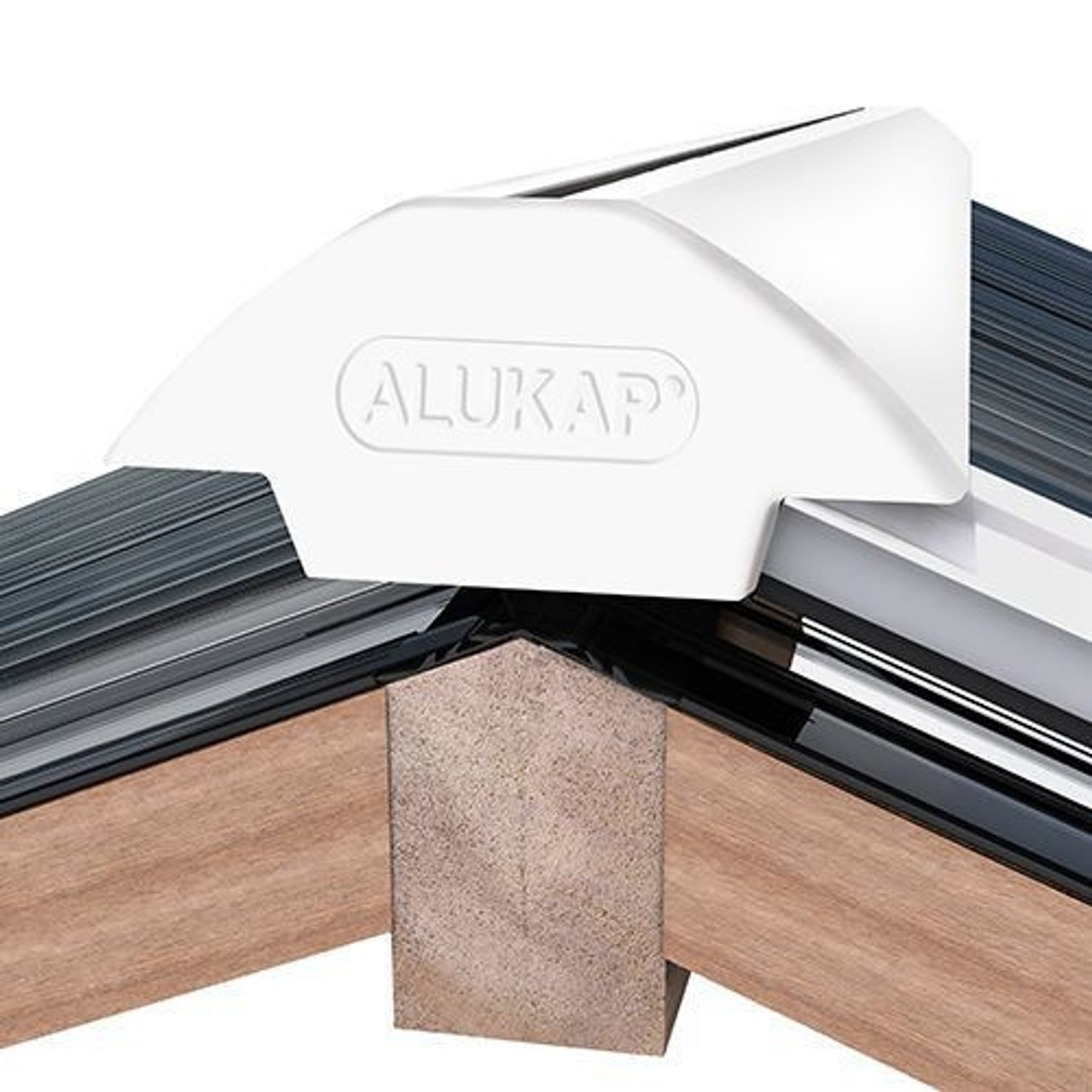 Alukap-XR Ridge Gable End Plate White