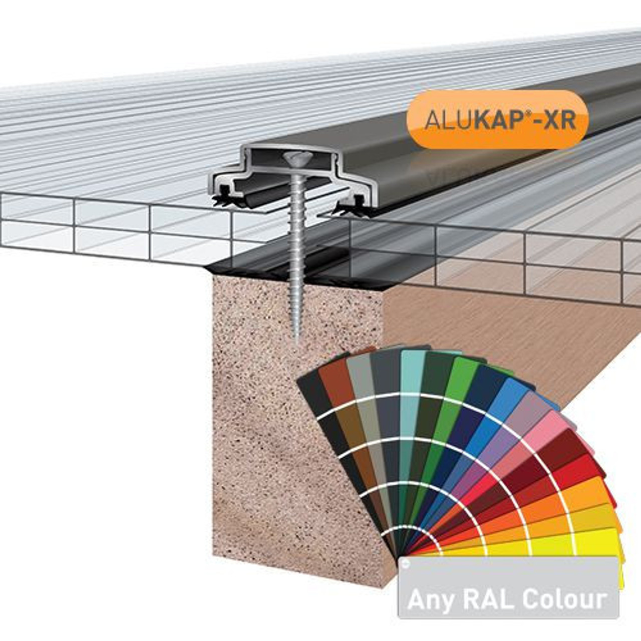 Alukap-XR 45mm Bar 3.0m  No RG PC Alu E/Cap