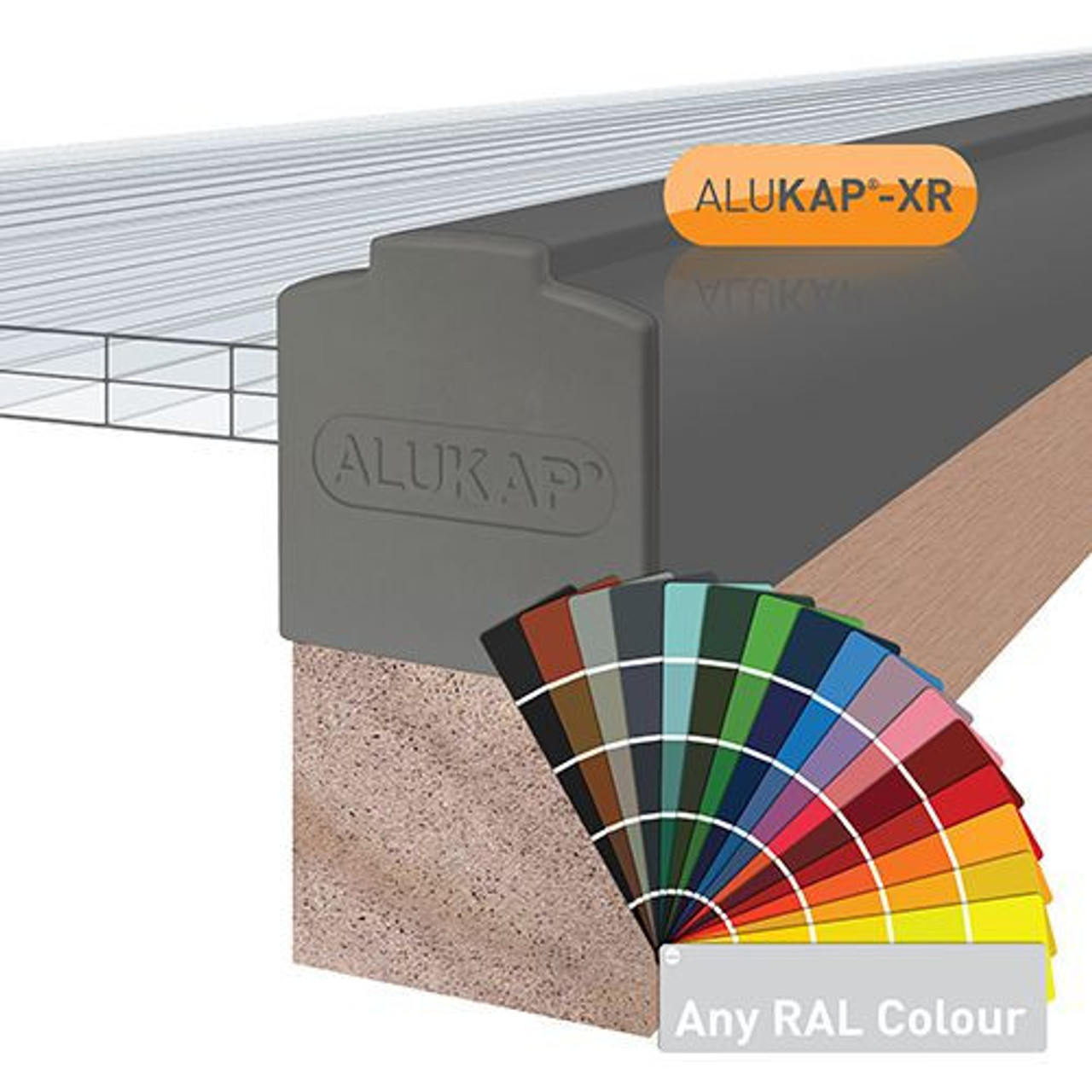 Alukap-XR 60mm Gable Bar 3.6m  No RG PC Alu E/Cap
