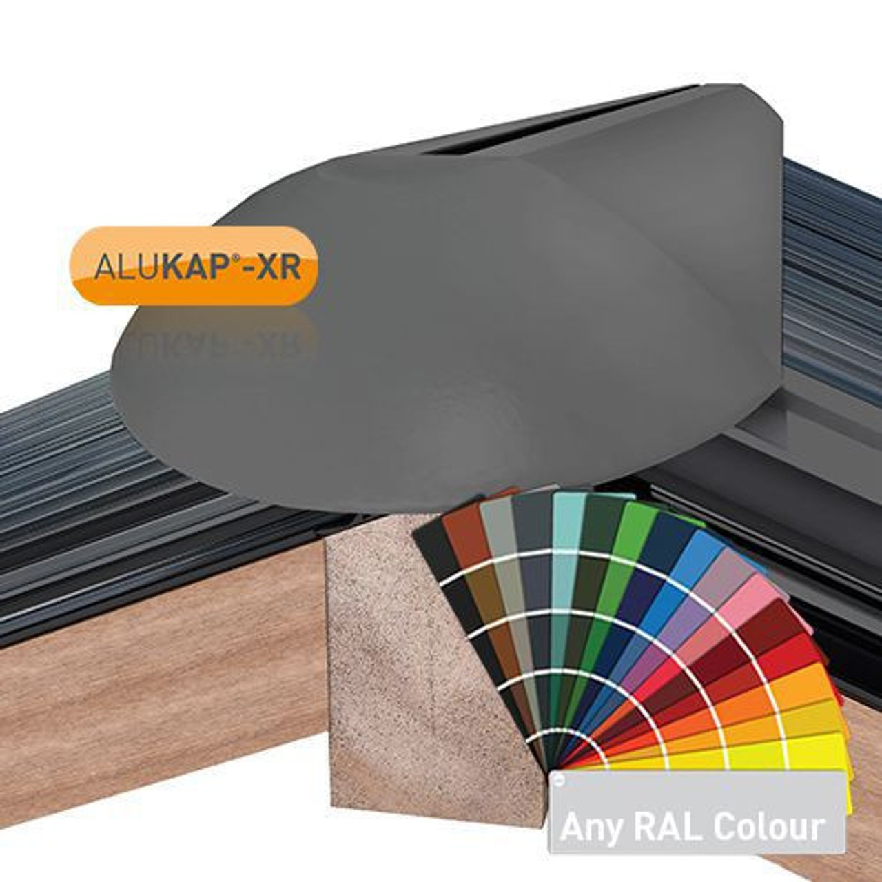 Alukap-XR Ridge Radius End Cap Powder Coated
