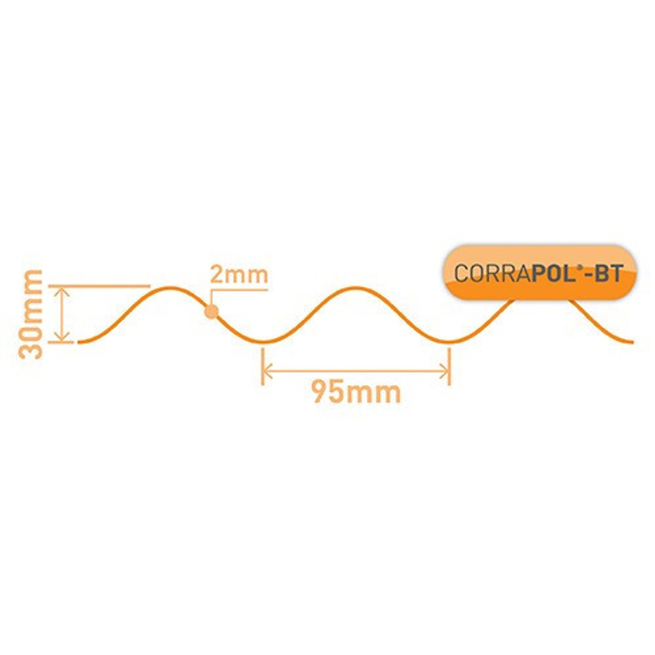 Corrapol-BT Brown Corrugated Bitumen Sheet 930 X 2000mm