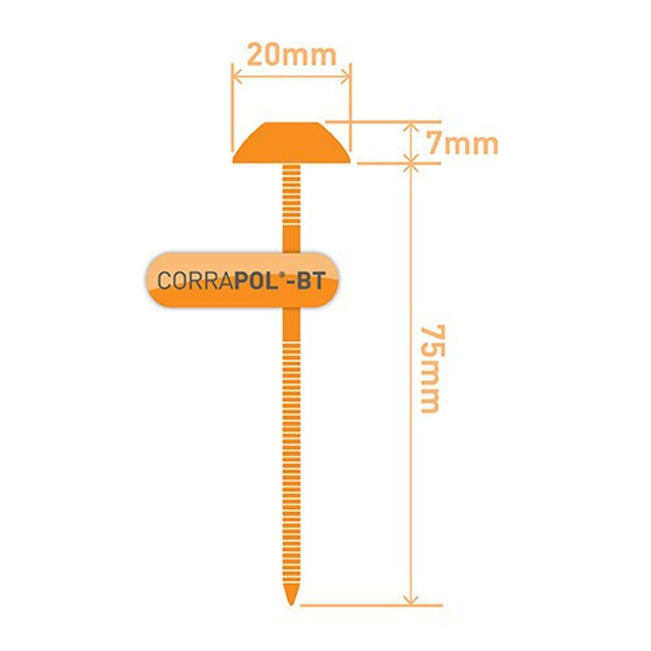 Corrapol-BT Green Corrugated Bitumen Fixings 100Pk