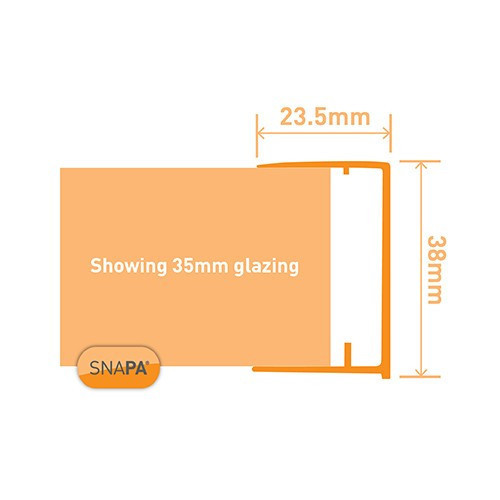 Snapa 35mm PVC Drip Trim White 2.1m