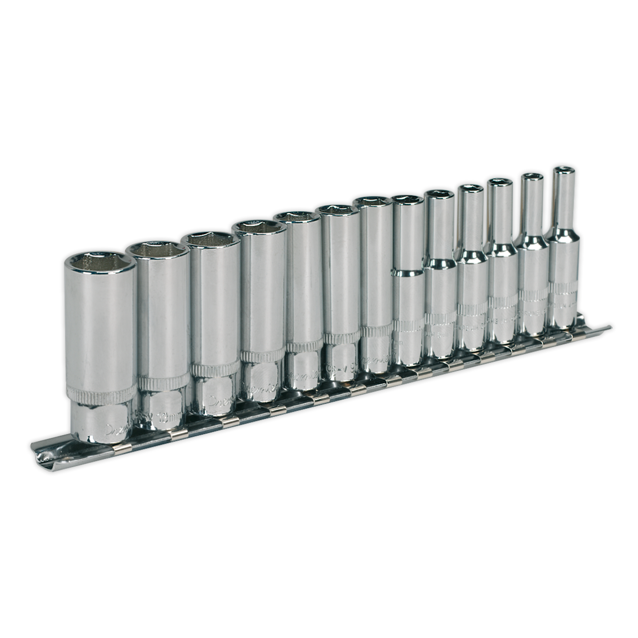 Sealey - Socket Set 13pc 1/4inchSq Drive Deep WallDrive Metric