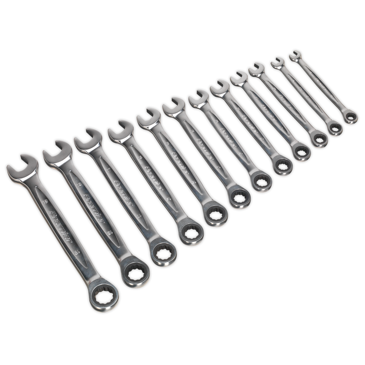 Sealey - Ratchet Combination Spanner Set 12pc Metric
