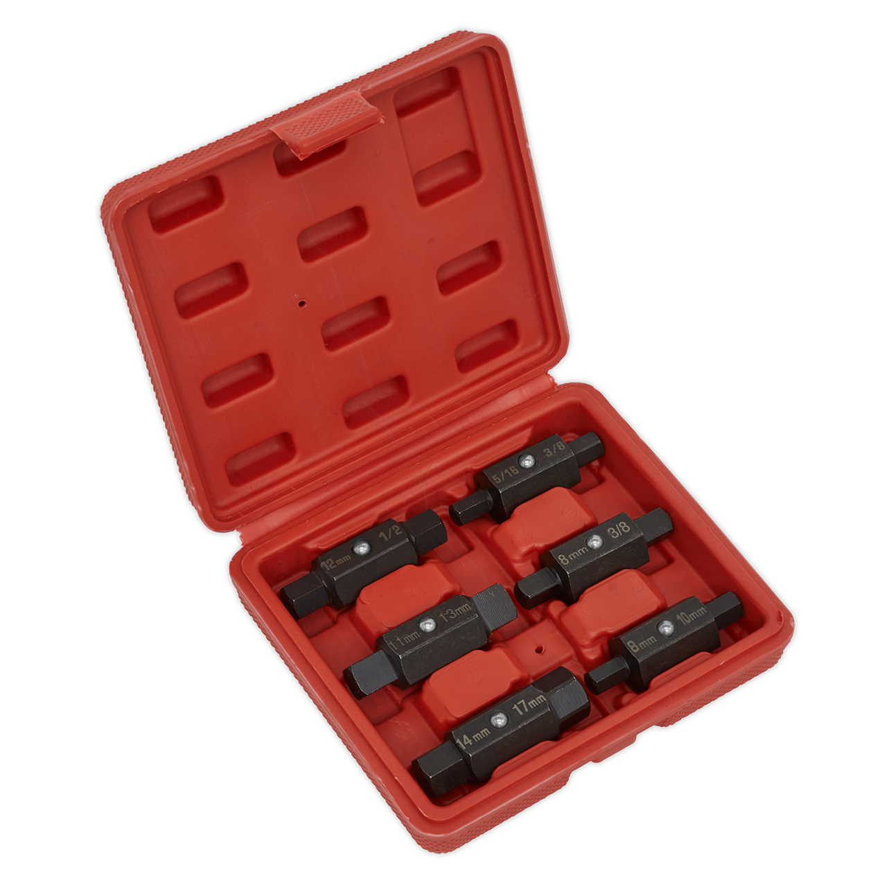 Sealey - Oil Drain Plug Key Set 6pc Double End